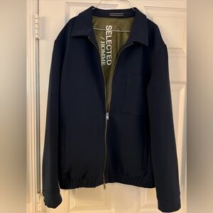 Men’s  Selected Homme Men's Coby Hybrid Navy Blue Blazer Jacket Size Large